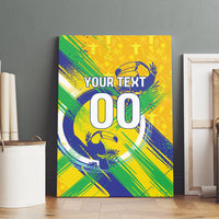 Personalized Brazil Soccer Football Jaguar Canvas Wall Art Christ The Redeeme - Soccer Mascot With Carnival Vibes
