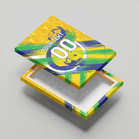 Personalized Brazil Soccer Football Jaguar Canvas Wall Art Christ The Redeeme - Soccer Mascot With Carnival Vibes