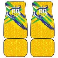 Personalized Brazil Soccer Football Jaguar Car Mats Christ The Redeeme - Soccer Mascot With Carnival Vibes