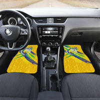 Personalized Brazil Soccer Football Jaguar Car Mats Christ The Redeeme - Soccer Mascot With Carnival Vibes