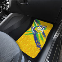 Personalized Brazil Soccer Football Jaguar Car Mats Christ The Redeeme - Soccer Mascot With Carnival Vibes