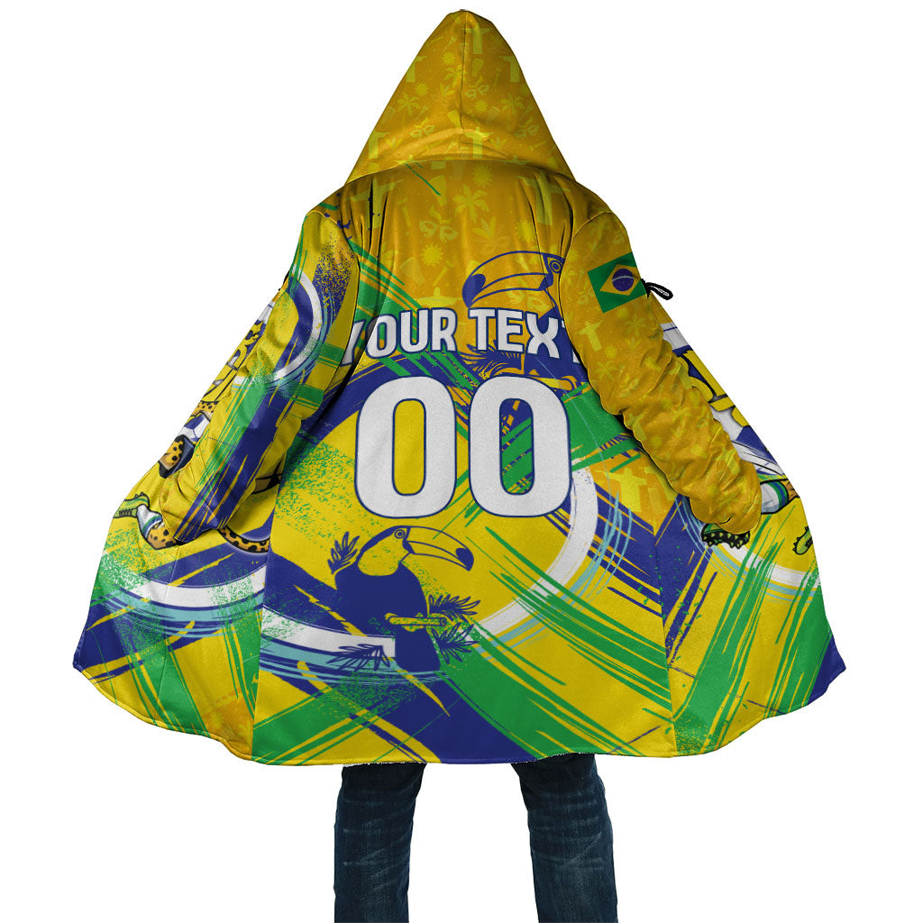 Personalized Brazil Soccer Football Jaguar Cloak Christ The Redeeme - Soccer Mascot With Carnival Vibes