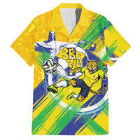 Personalized Brazil Soccer Football Jaguar Hawaiian Shirt Christ The Redeeme - Soccer Mascot With Carnival Vibes
