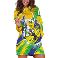 Personalized Brazil Soccer Football Jaguar Hoodie Dress Christ The Redeeme - Soccer Mascot With Carnival Vibes