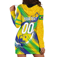 Personalized Brazil Soccer Football Jaguar Hoodie Dress Christ The Redeeme - Soccer Mascot With Carnival Vibes