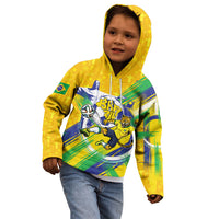 Personalized Brazil Soccer Football Jaguar Kid Hoodie Christ The Redeeme - Soccer Mascot With Carnival Vibes