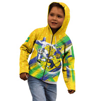 Personalized Brazil Soccer Football Jaguar Kid Hoodie Christ The Redeeme - Soccer Mascot With Carnival Vibes