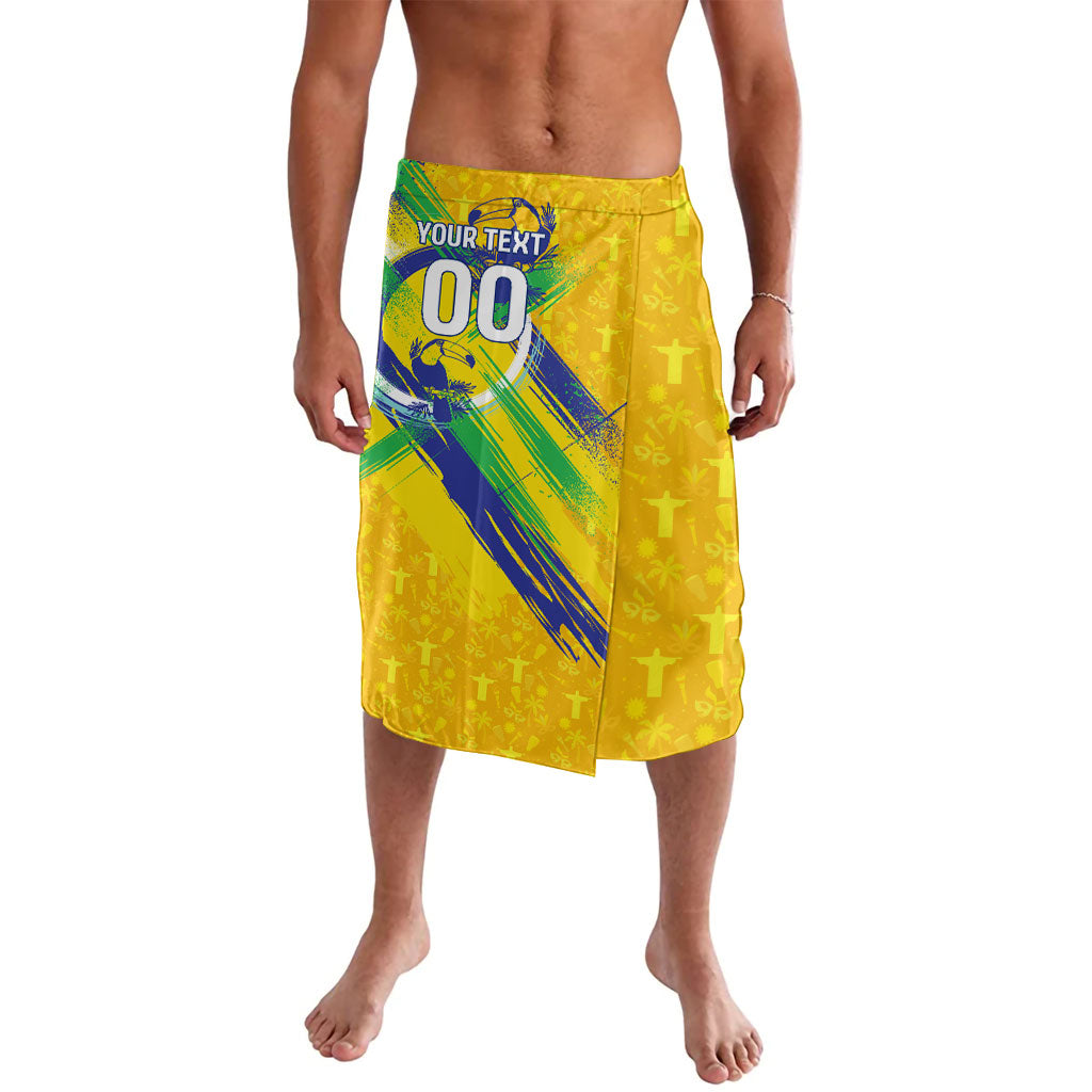 Personalized Brazil Soccer Football Jaguar Lavalava Christ The Redeeme - Soccer Mascot With Carnival Vibes