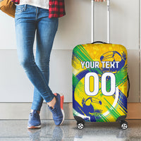 Personalized Brazil Soccer Football Jaguar Luggage Cover Christ The Redeeme - Soccer Mascot With Carnival Vibes