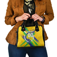 Personalized Brazil Soccer Football Jaguar Shoulder Handbag Christ The Redeeme - Soccer Mascot With Carnival Vibes