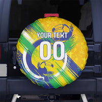 Personalized Brazil Soccer Football Jaguar Spare Tire Cover Christ The Redeeme - Soccer Mascot With Carnival Vibes