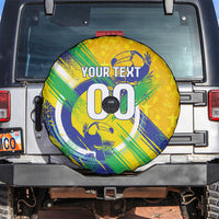 Personalized Brazil Soccer Football Jaguar Spare Tire Cover Christ The Redeeme - Soccer Mascot With Carnival Vibes