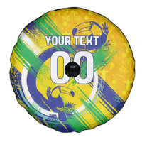 Personalized Brazil Soccer Football Jaguar Spare Tire Cover Christ The Redeeme - Soccer Mascot With Carnival Vibes
