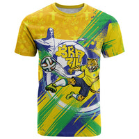 Personalized Brazil Soccer Football Jaguar T Shirt Christ The Redeeme - Soccer Mascot With Carnival Vibes