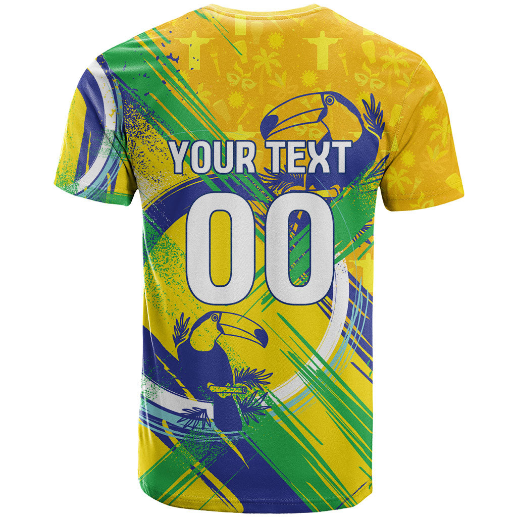 Personalized Brazil Soccer Football Jaguar T Shirt Christ The Redeeme - Soccer Mascot With Carnival Vibes