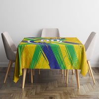 Personalized Brazil Soccer Football Jaguar Tablecloth Christ The Redeeme - Soccer Mascot With Carnival Vibes