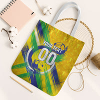 Personalized Brazil Soccer Football Jaguar Tote Bag Christ The Redeeme - Soccer Mascot With Carnival Vibes