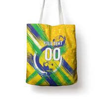 Personalized Brazil Soccer Football Jaguar Tote Bag Christ The Redeeme - Soccer Mascot With Carnival Vibes