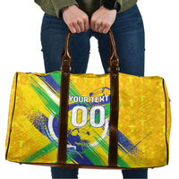 Personalized Brazil Soccer Football Jaguar Travel Bag Christ The Redeeme - Soccer Mascot With Carnival Vibes
