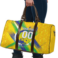 Personalized Brazil Soccer Football Jaguar Travel Bag Christ The Redeeme - Soccer Mascot With Carnival Vibes