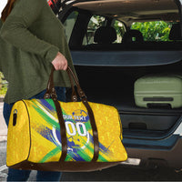 Personalized Brazil Soccer Football Jaguar Travel Bag Christ The Redeeme - Soccer Mascot With Carnival Vibes