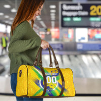Personalized Brazil Soccer Football Jaguar Travel Bag Christ The Redeeme - Soccer Mascot With Carnival Vibes