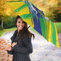Personalized Brazil Soccer Football Jaguar Umbrella Christ The Redeeme - Soccer Mascot With Carnival Vibes