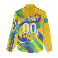 Personalized Brazil Soccer Football Jaguar Women Casual Shirt Christ The Redeeme - Soccer Mascot With Carnival Vibes