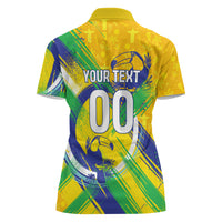 Personalized Brazil Soccer Football Jaguar Women Polo Shirt Christ The Redeeme - Soccer Mascot With Carnival Vibes