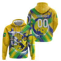 Personalized Brazil Soccer Football Jaguar Zip Hoodie Christ The Redeeme - Soccer Mascot With Carnival Vibes