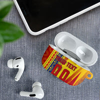 Personalized Colombia Soccer AirPods Case Floral Folk Pattern - Retro Football Player Art