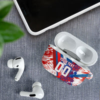 Personalized Paraguay Soccer AirPods Case Lion Football Mascot - Guarani Folk Art - Traditional Harp And Guitar