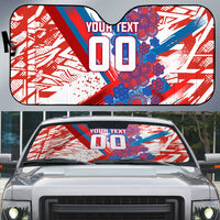 Personalized Paraguay Soccer Auto Sun Shade Lion Football Mascot - Guarani Folk Art - Traditional Harp And Guitar