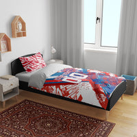 Personalized Paraguay Soccer Bedding Set Lion Football Mascot - Guarani Folk Art - Traditional Harp And Guitar