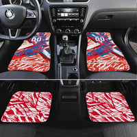 Personalized Paraguay Soccer Car Mats Lion Football Mascot - Guarani Folk Art - Traditional Harp And Guitar