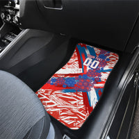 Personalized Paraguay Soccer Car Mats Lion Football Mascot - Guarani Folk Art - Traditional Harp And Guitar
