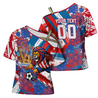 Personalized Paraguay Soccer Cross Shoulder Shirt Lion Football Mascot - Guarani Folk Art - Traditional Harp And Guitar