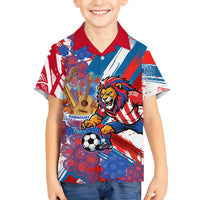Personalized Paraguay Soccer Hawaiian Shirt Lion Football Mascot - Guarani Folk Art - Traditional Harp And Guitar