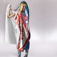 Personalized Paraguay Soccer Hooded Blanket Lion Football Mascot - Guarani Folk Art - Traditional Harp And Guitar