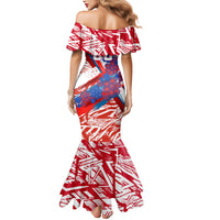 Personalized Paraguay Soccer Mermaid Dress Lion Football Mascot - Guarani Folk Art - Traditional Harp And Guitar