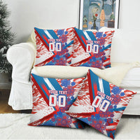Personalized Paraguay Soccer Pillow Cover Lion Football Mascot - Guarani Folk Art - Traditional Harp And Guitar