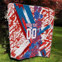 Personalized Paraguay Soccer Quilt Lion Football Mascot - Guarani Folk Art - Traditional Harp And Guitar