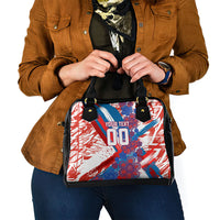 Personalized Paraguay Soccer Shoulder Handbag Lion Football Mascot - Guarani Folk Art - Traditional Harp And Guitar