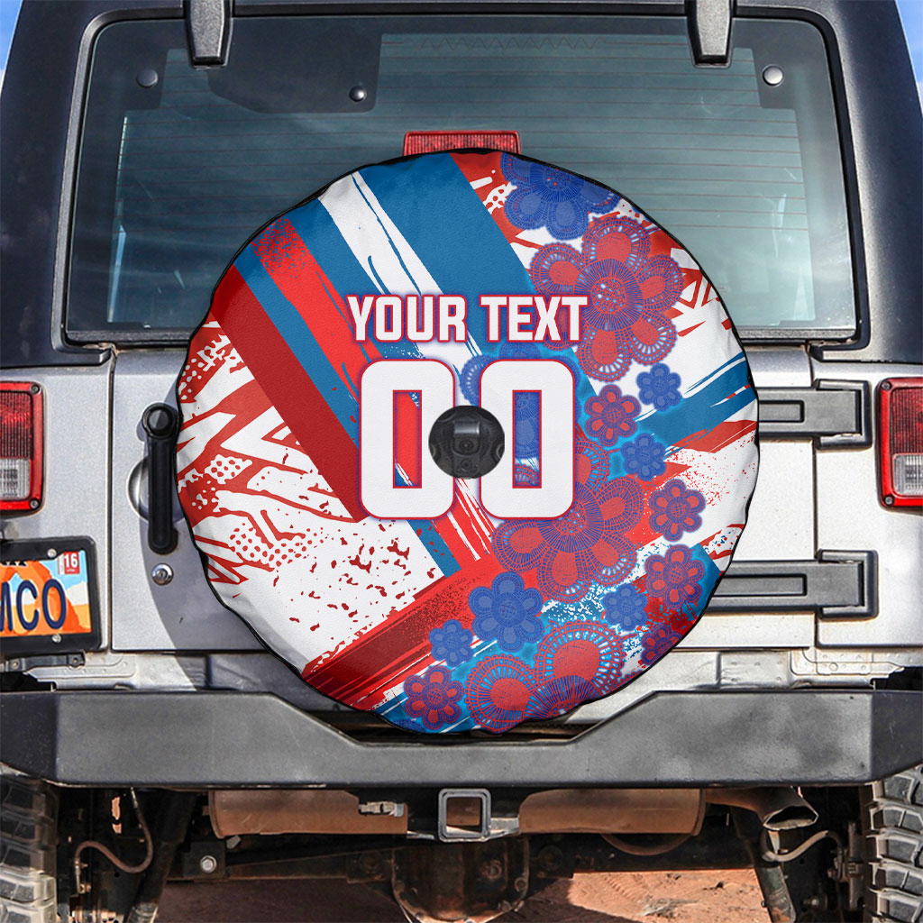 Personalized Paraguay Soccer Spare Tire Cover Lion Football Mascot - Guarani Folk Art - Traditional Harp And Guitar