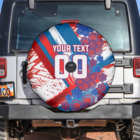 Personalized Paraguay Soccer Spare Tire Cover Lion Football Mascot - Guarani Folk Art - Traditional Harp And Guitar
