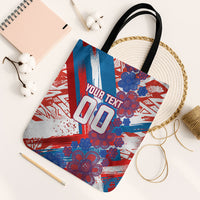 Personalized Paraguay Soccer Tote Bag Lion Football Mascot - Guarani Folk Art - Traditional Harp And Guitar
