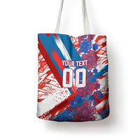 Personalized Paraguay Soccer Tote Bag Lion Football Mascot - Guarani Folk Art - Traditional Harp And Guitar