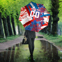 Personalized Paraguay Soccer Umbrella Lion Football Mascot - Guarani Folk Art - Traditional Harp And Guitar