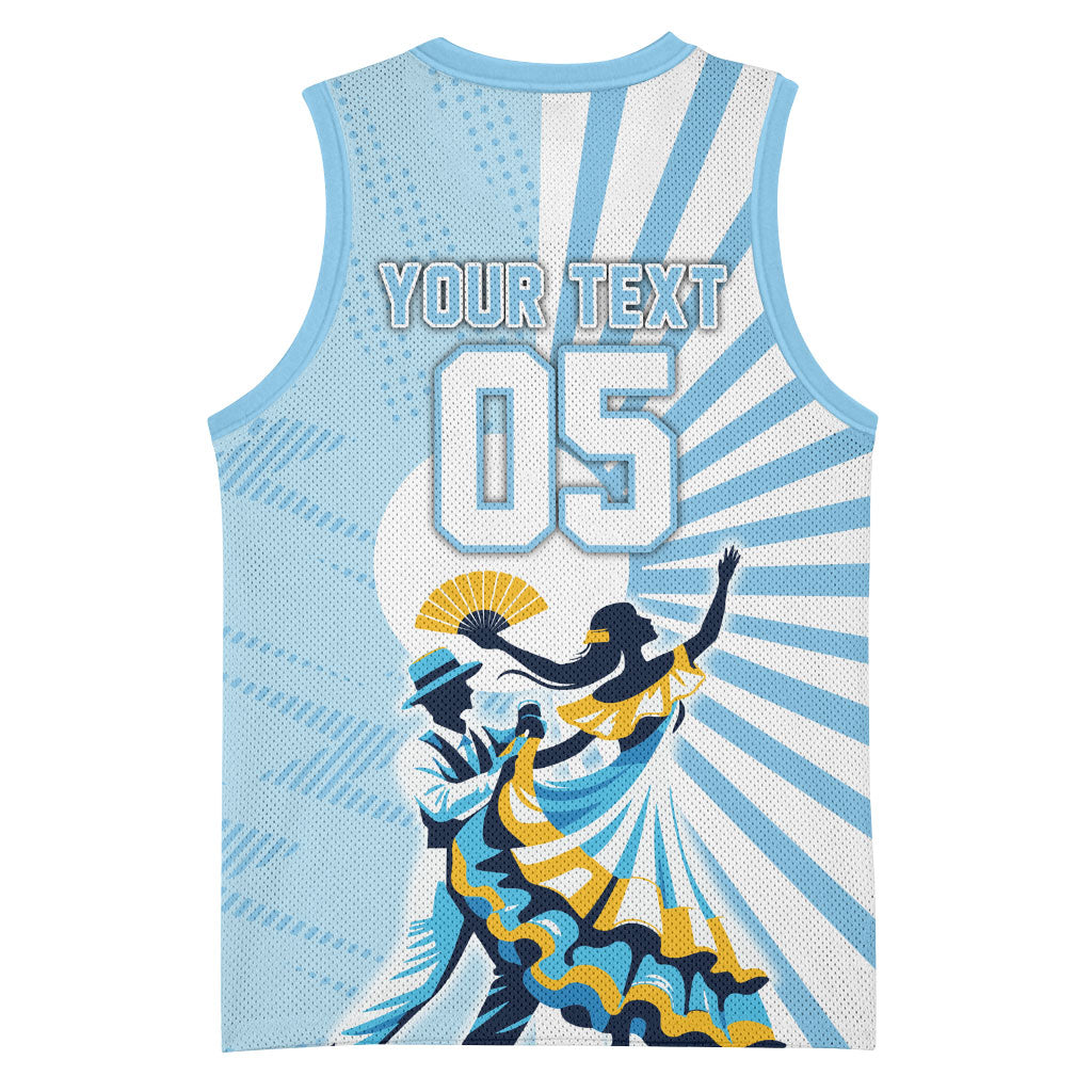 Personalized Uruguay Soccer Basketball Jersey Cultural Dance Drums Sun Emblem Dynamic Flag