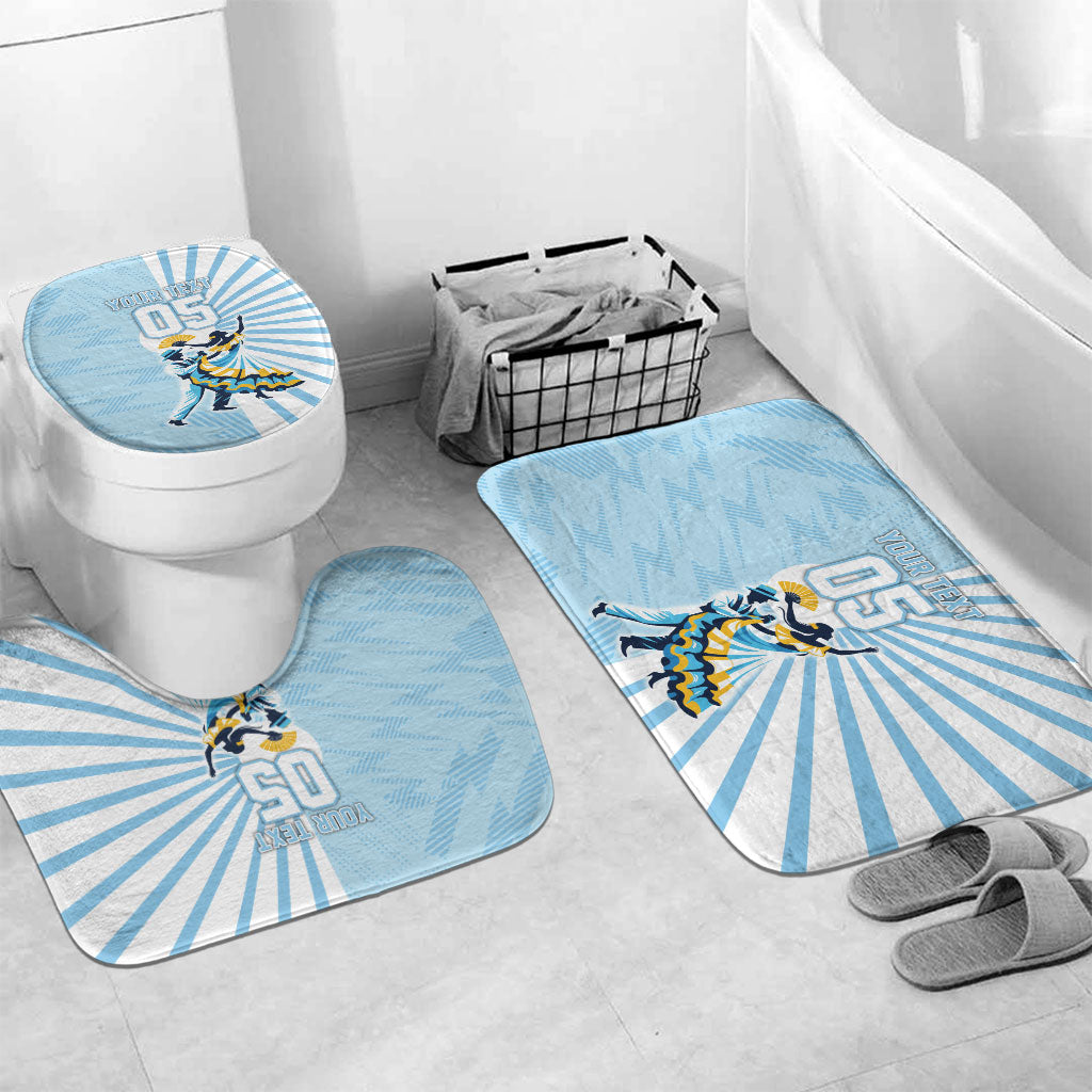 Personalized Uruguay Soccer Bathroom Set Cultural Dance Drums Sun Emblem Dynamic Flag